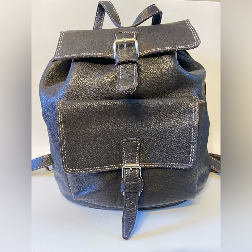 Vintage Roots Heavy Pebble Leather Backpack Made in Canada 🇨🇦